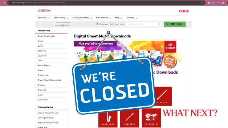 What Next After Abrsm Closes Its Online Shop In November 20Th 2024?