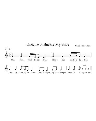 One, Two, Buckle My Shoe preview