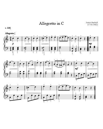 Allegretto in C preview