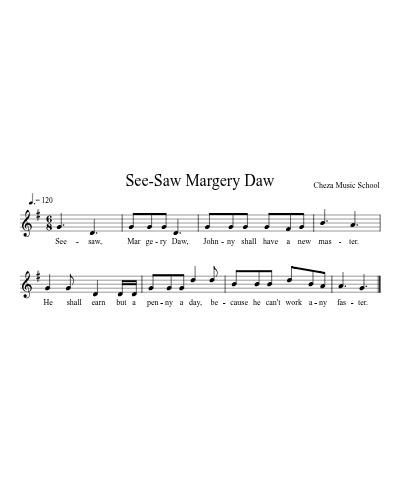 See-Saw Margery Daw preview