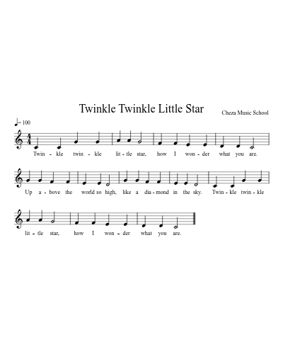 Twinkle Twinkle Little Star preview