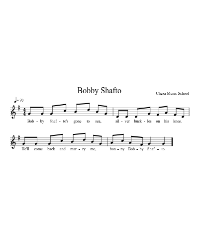 Bobby Shafto — violin sheet music