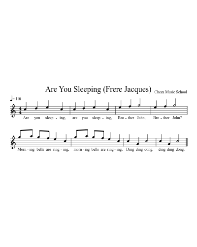 Are You Sleeping (Frere Jacques) preview