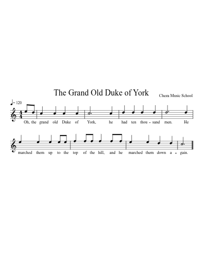 The Grand Old Duke of York preview