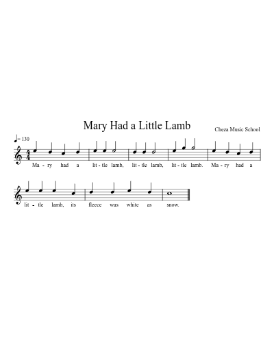 Mary Had a Little Lamb preview