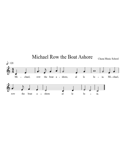 Michael Row the Boat Ashore preview