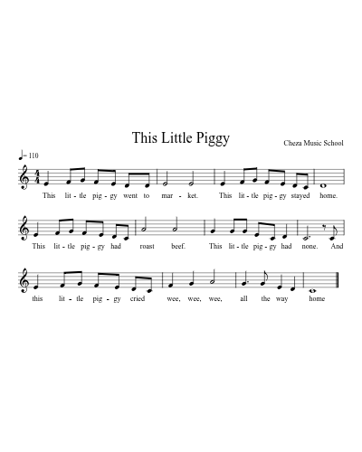 This Little Piggy preview