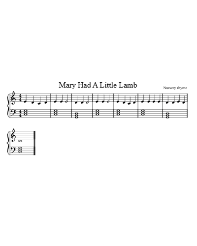 Mary Had A Little Lamb preview