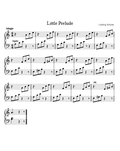 Little Prelude — piano sheet music