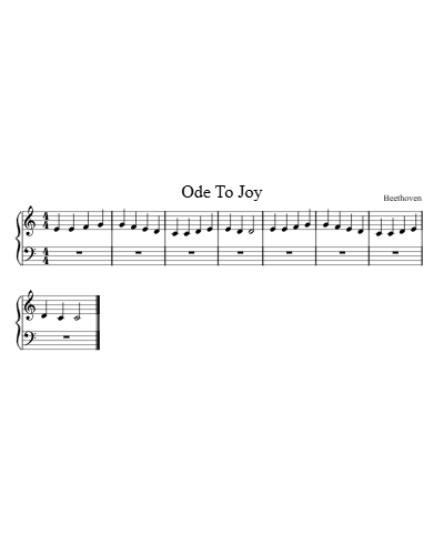 Ode to Joy (Simplified) — piano sheet music