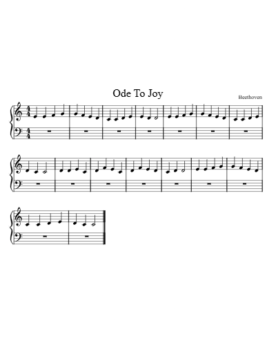Ode to Joy — piano sheet music