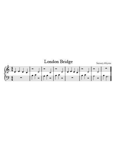 London Bridge — piano sheet music