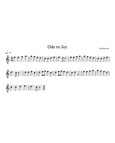 Ode to Joy — guitar sheet music