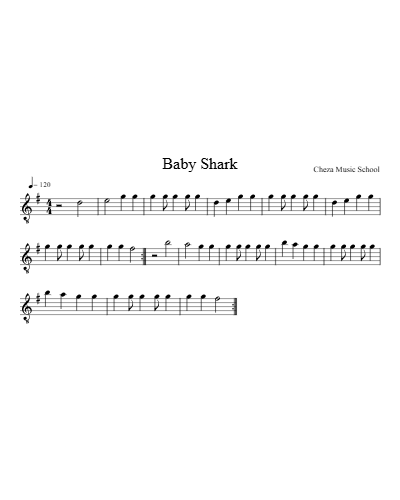 Baby Shark — guitar sheet music