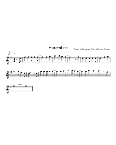 Harambee — guitar sheet music
