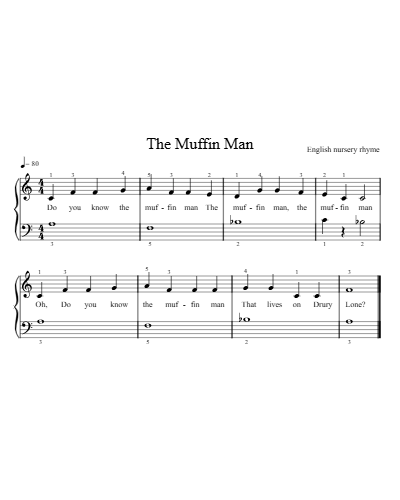 The Muffin Man (English nursery rhyme) preview