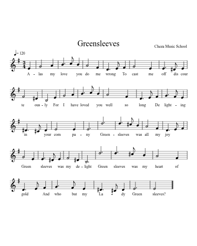 Greensleeves preview