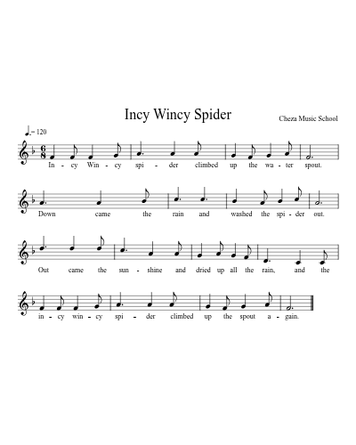 Incy Wincy Spider preview