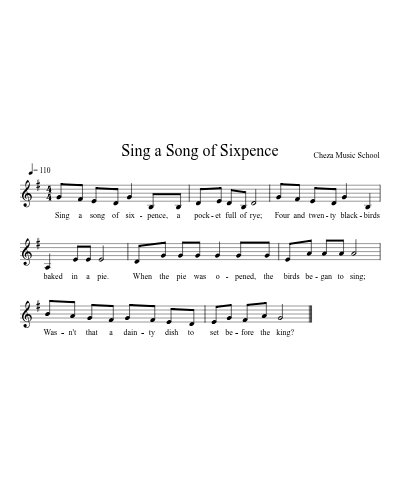 Sing a Song of Sixpence preview