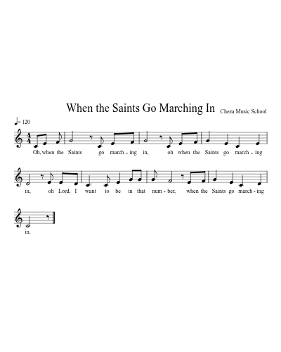 When the Saints Go Marching In preview