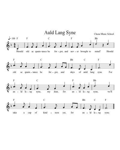 Auld Lang Syne preview
