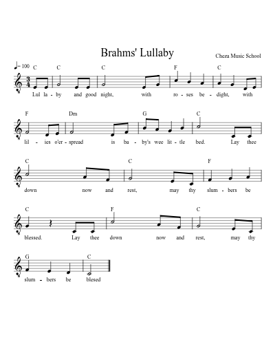 Brahms' Lullaby preview
