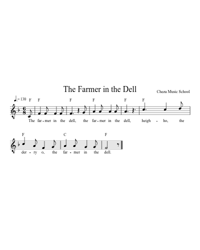 The Farmer in the Dell — guitar sheet music