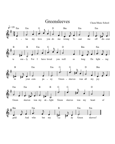 Greensleeves preview