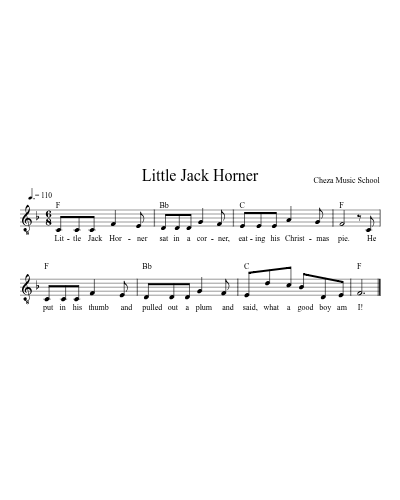 Little Jack Horner preview