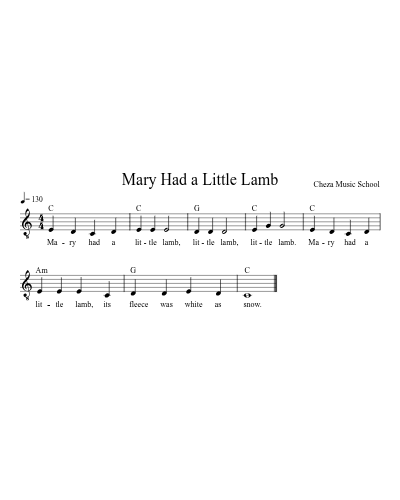 Mary Had a Little Lamb preview