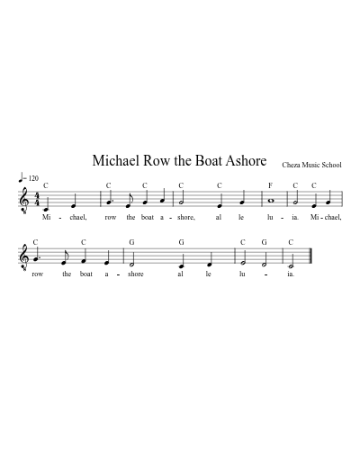 Michael Row the Boat Ashore preview
