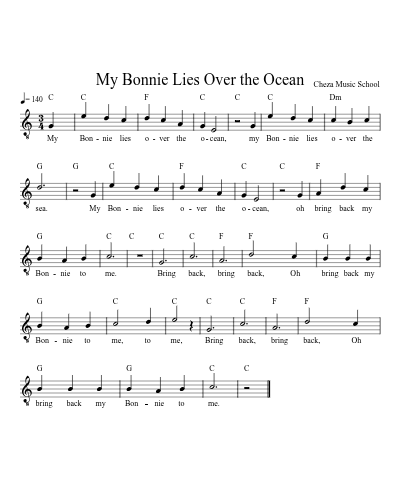 My Bonnie Lies Over the Ocean preview