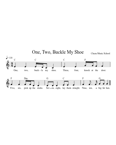 One, Two, Buckle My Shoe preview