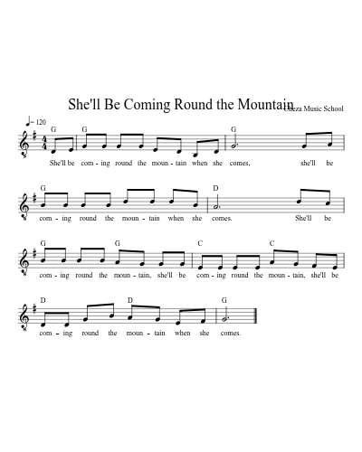 She'll Be Coming Round the Mountain preview