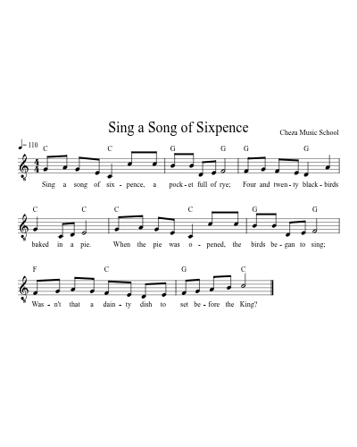 Sing a Song of Sixpence preview