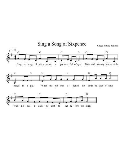 Sing a Song of Sixpence preview