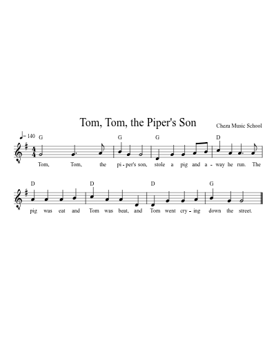 Tom, Tom, the Piper's Son preview
