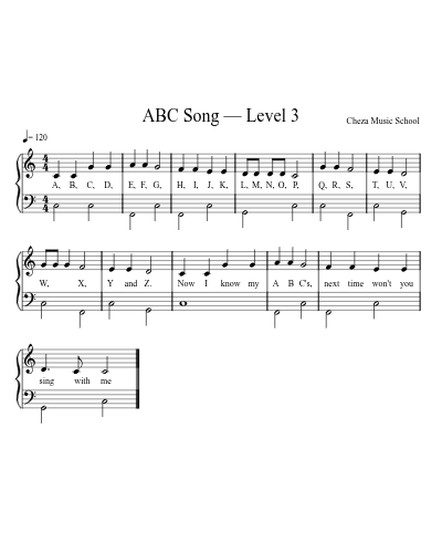 ABC Song — Level 3 preview