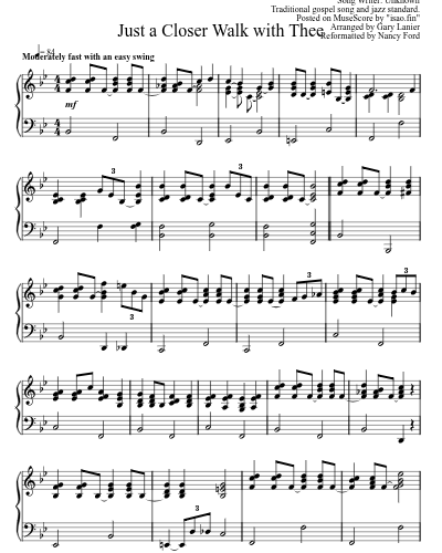 Just A Closer Walk With Thee (Piano Accompaniment) preview