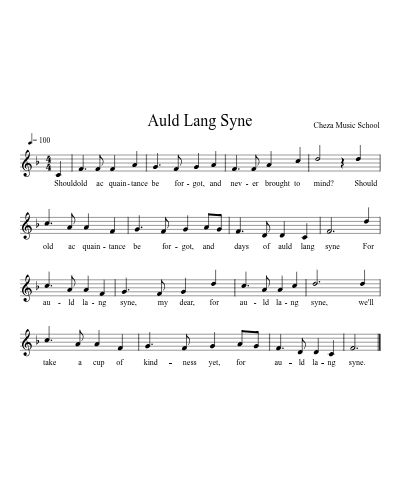 Auld Lang Syne preview