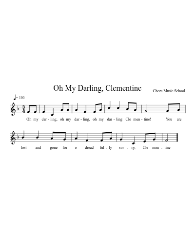 Oh My Darling, Clementine preview