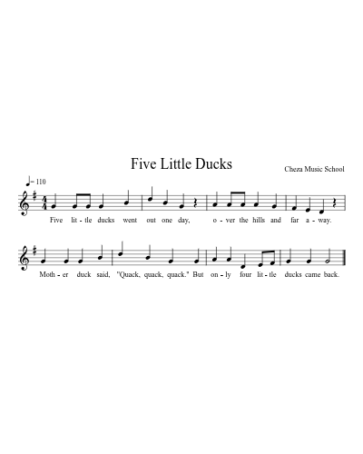 Five Little Ducks preview