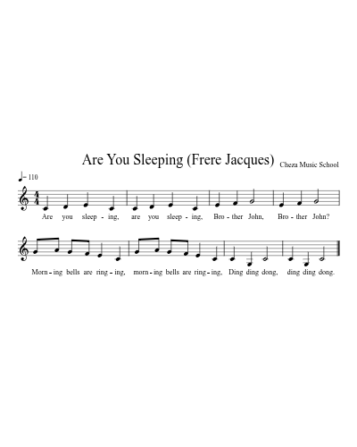 Are You Sleeping (Frere Jacques) preview