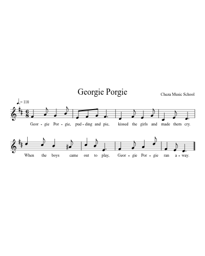 Georgie Porgie preview