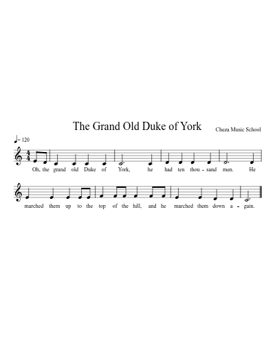 The Grand Old Duke of York preview