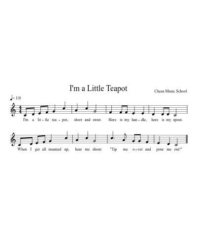 I'm a Little Teapot preview