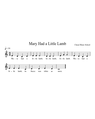 Mary Had a Little Lamb preview